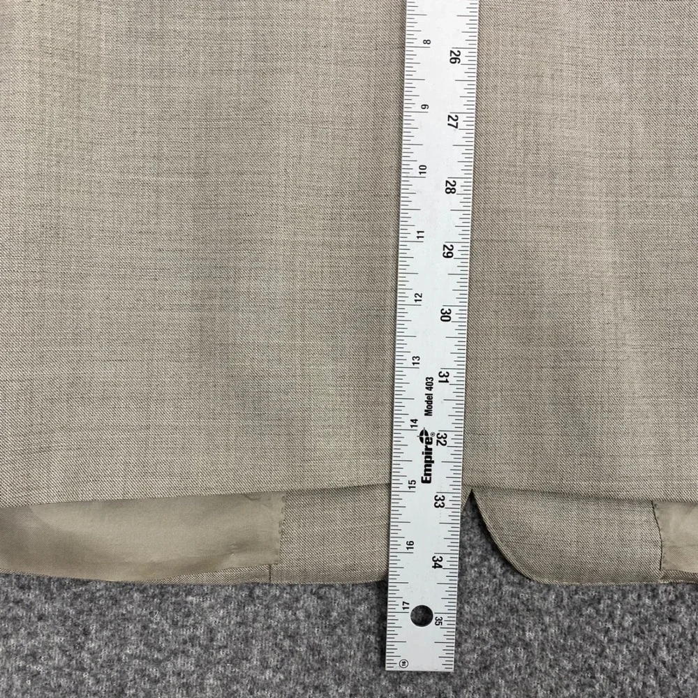 Canali 2pc Wool Suit Mens 44L IT 54L 37x33 Beige Italy Cupro Lined Quiet Luxury